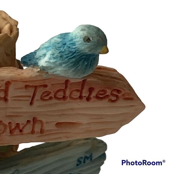 1995 Cherished Teddies Sculpture Town Tattler Signage Priscilla Hillman CRT109 - Picture 5 of 13